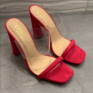 Hot Pink Chunky Heels